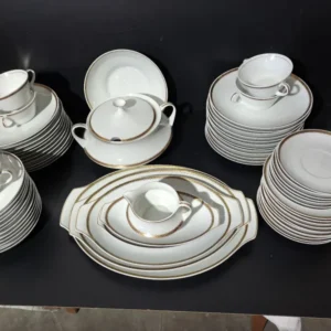 Vajilla Santa Clara Porcelana Dorada