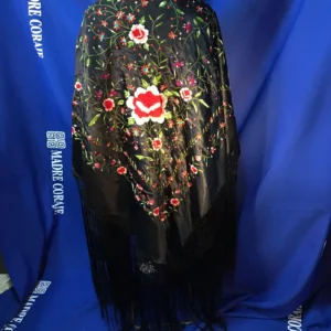 Mantón de Manila bordado flores