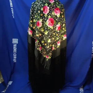 Mantón de Manila bordado flores