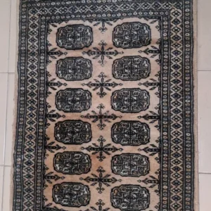Alfombra Lana Bokhara Pakistán Beige/Negro