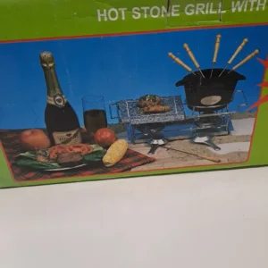 Piedra para asar con fondue.