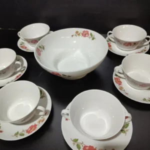 Juego Consomé/Macedonia Porcelana