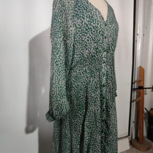 Vestido mujer verde estampado