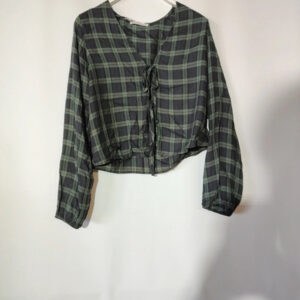 Blusa corta de cuadros