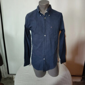Camisa de cuadros azul marino