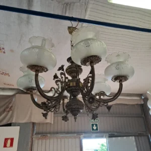 Lámpara bronce 5 luces